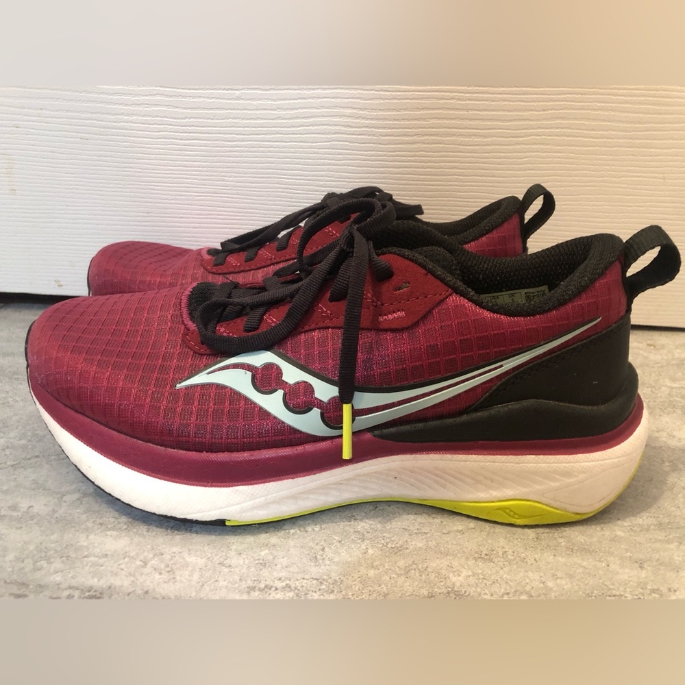 Saucony Burgundy and Black Athletic Shoes